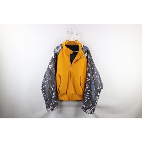 Sevin Kasran Streetwear Mens 2XL Indian Tapestry Wool Varsity Letterman Jacket